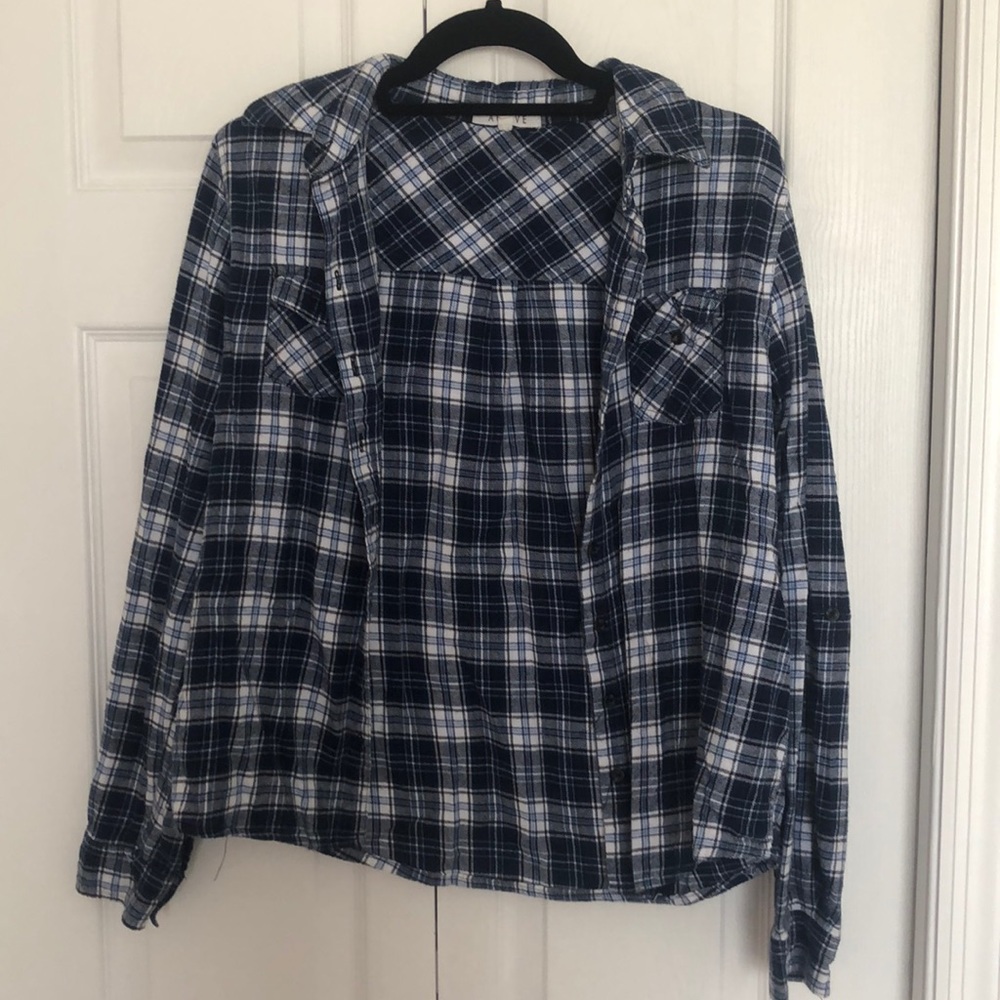 Blue plaid flannel